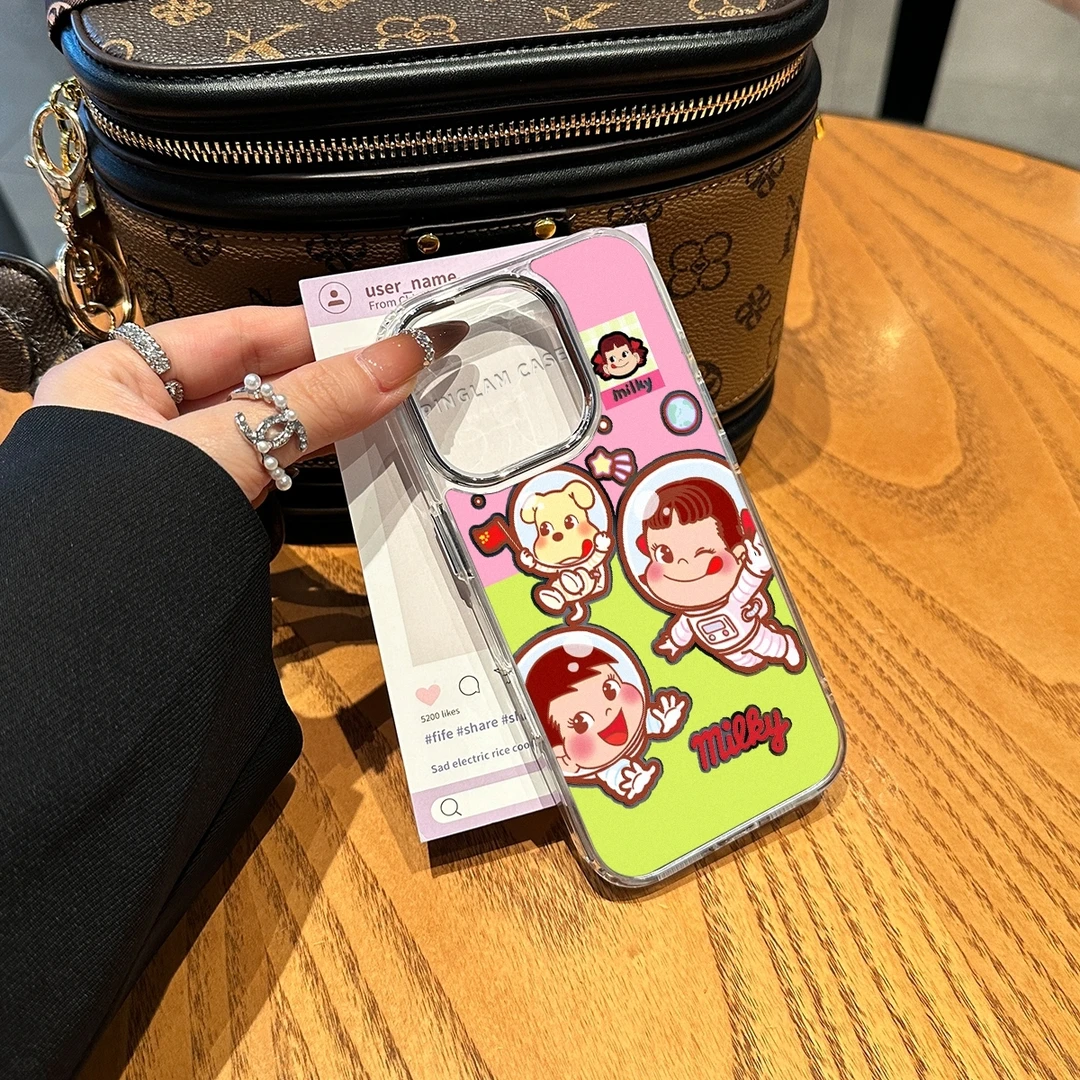 太空牛奶妹适用苹果16promax手机壳iPhone15镜头全包14pro防摔13/