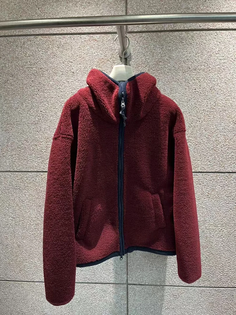 美式连帽加厚保暖短外套女冬季宽松摇粒绒上衣潮