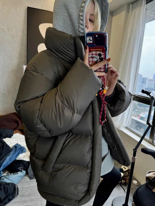 【端倪】宽松棉服女小个子中长款冬季面包服2024新款