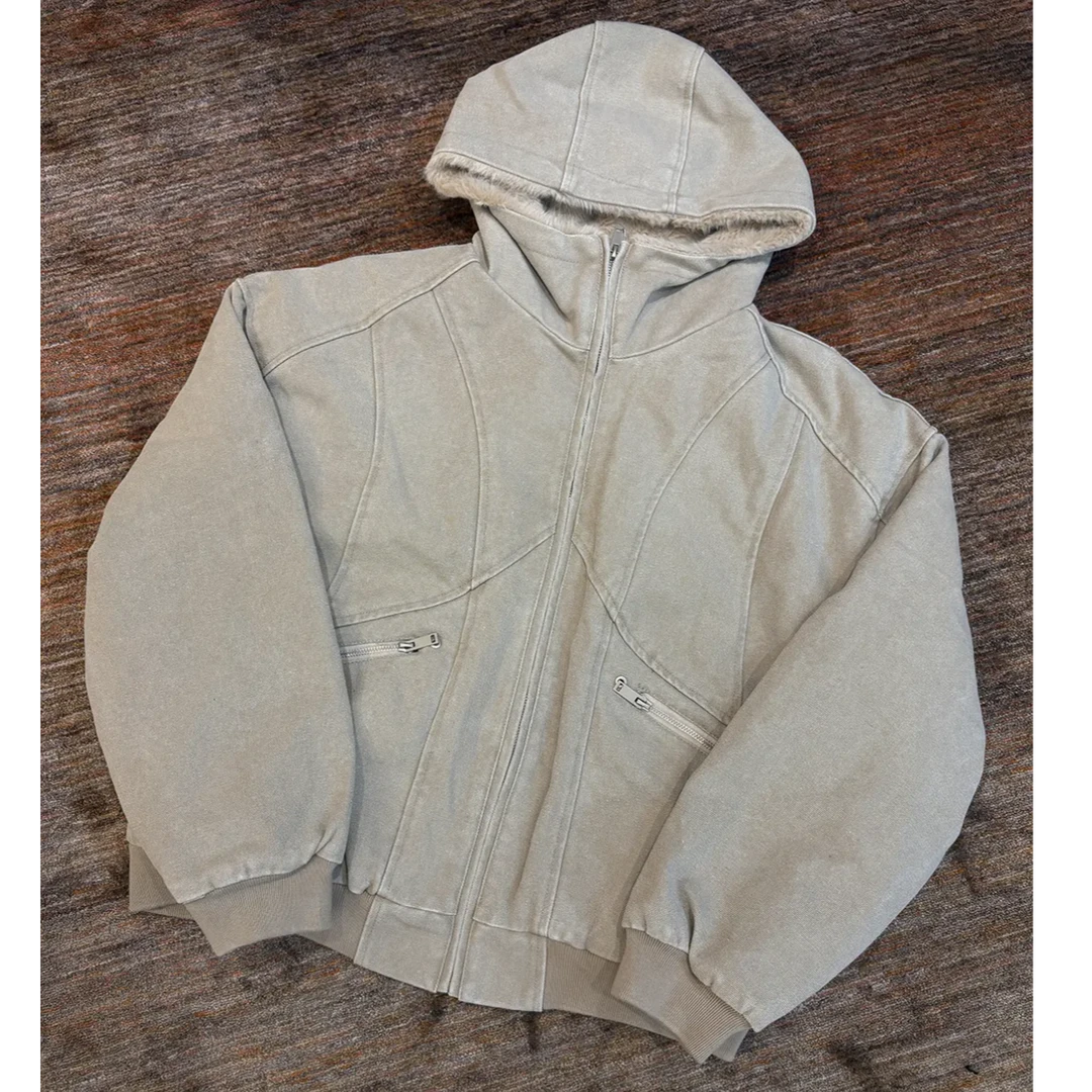 加厚保暖百搭休闲夹克底特律秋冬加绒工装时尚女外套新款美式复古