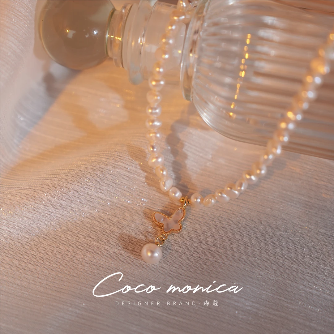 【小霞珠宝】天然淡水珍珠时尚百搭复古法式精致小众优雅项链ZX282