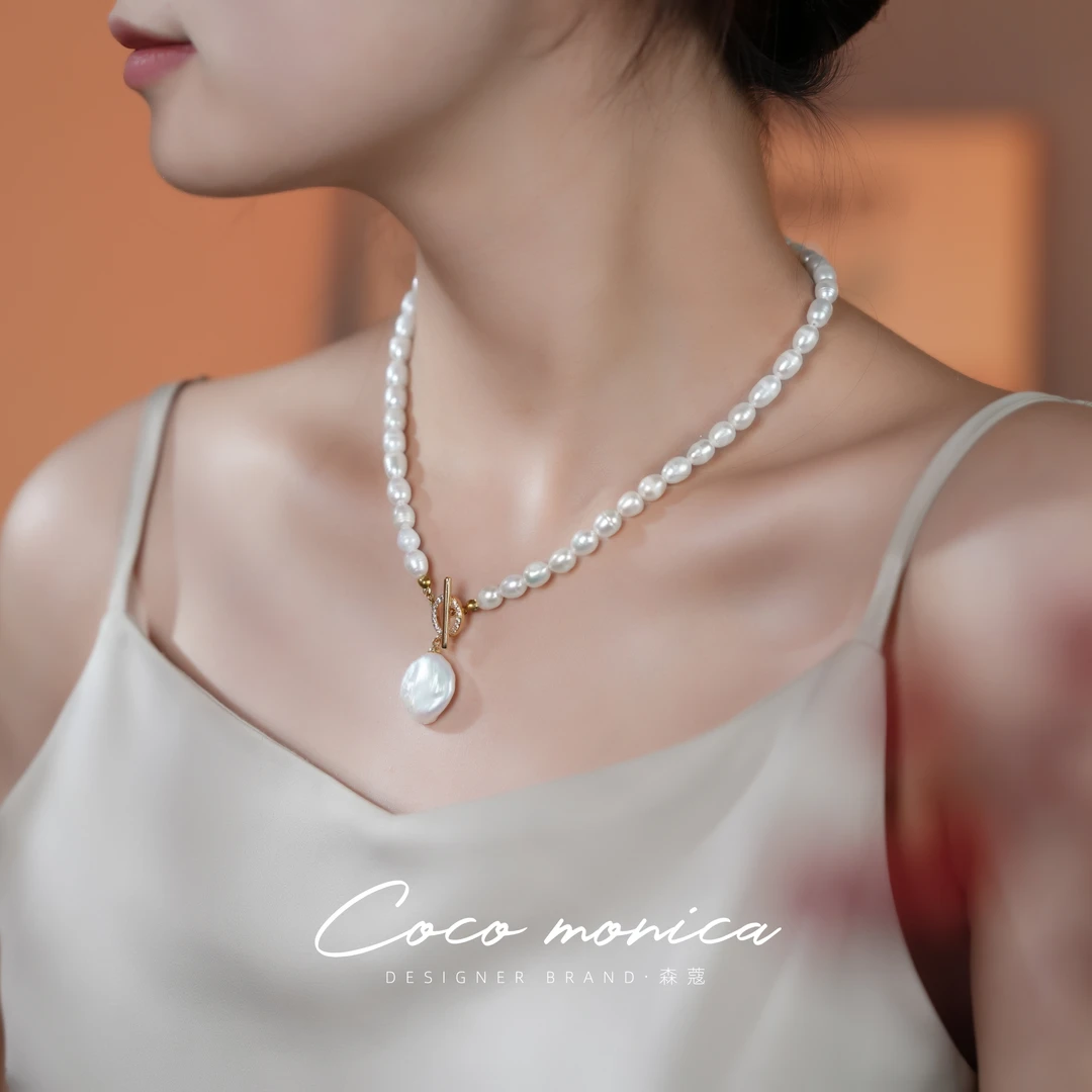 【小霞珠宝】网红款优雅小众吊坠ZX116珍珠百搭女款轻奢风 无尚