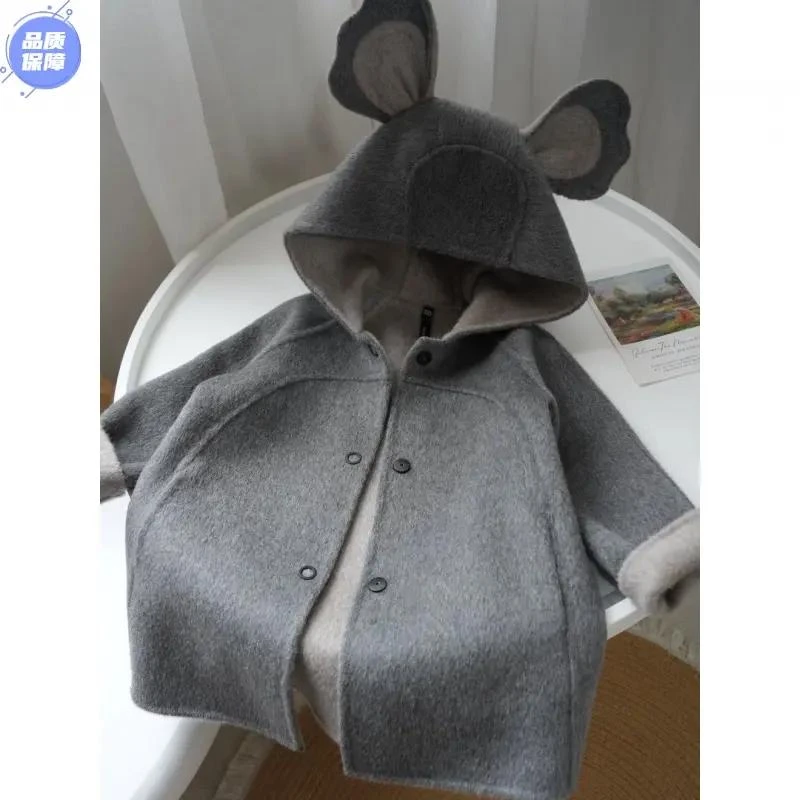 【小扬哥推荐】儿童双面大衣2023新款秋冬加厚毛呢时髦洋气潮流款