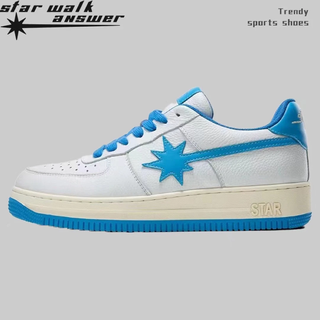 STAR WALK ANSWER 2025春夏白蓝底男女同款运动板鞋新款百搭款
