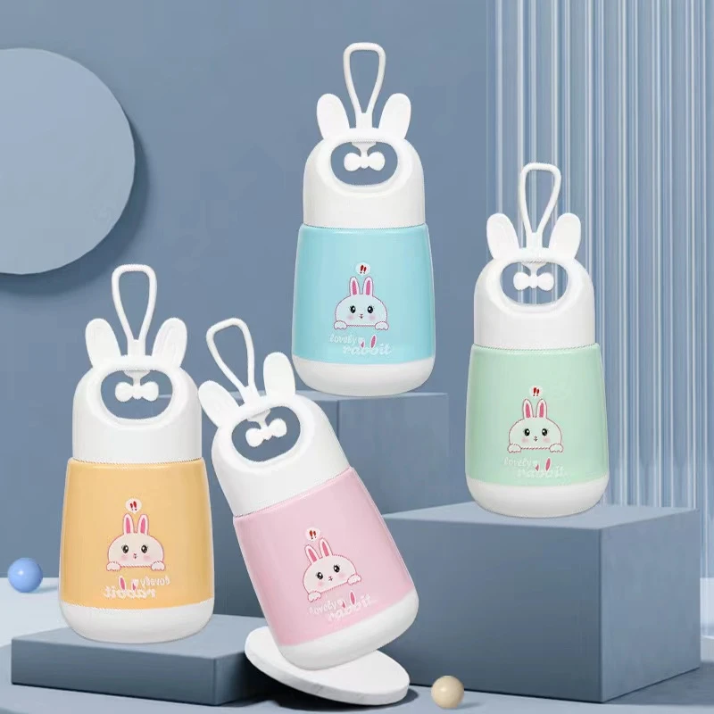 卡通兔子杯大肚杯学生水杯便携玻璃杯女可爱杯子优品