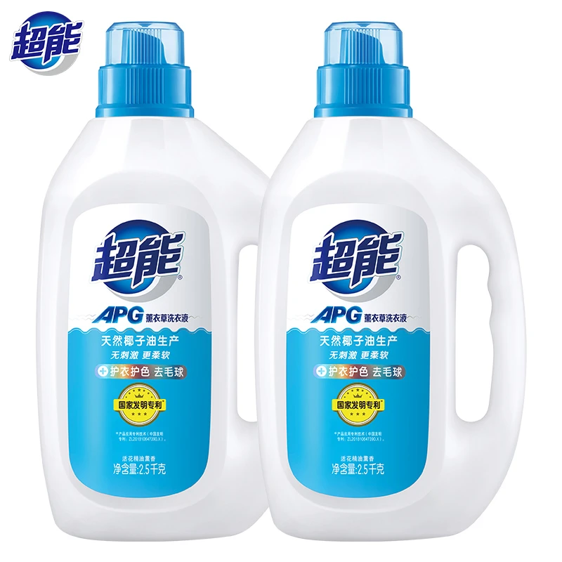 超能APG洗衣液薰衣草香护衣去毛球家用大桶去毛洗衣液家庭装正品