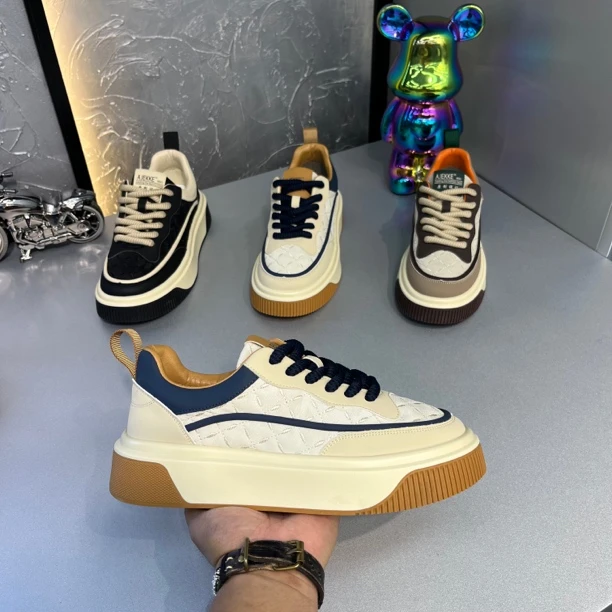 秋冬新款j277503男士韩版休闲鞋时尚百搭低帮厚底舒适男潮鞋板鞋