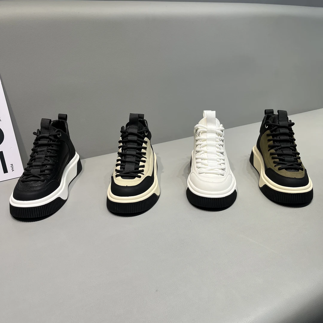 秋冬新款zmd男士韩版休闲鞋视频百搭中帮厚底舒适男潮鞋（单棉同款