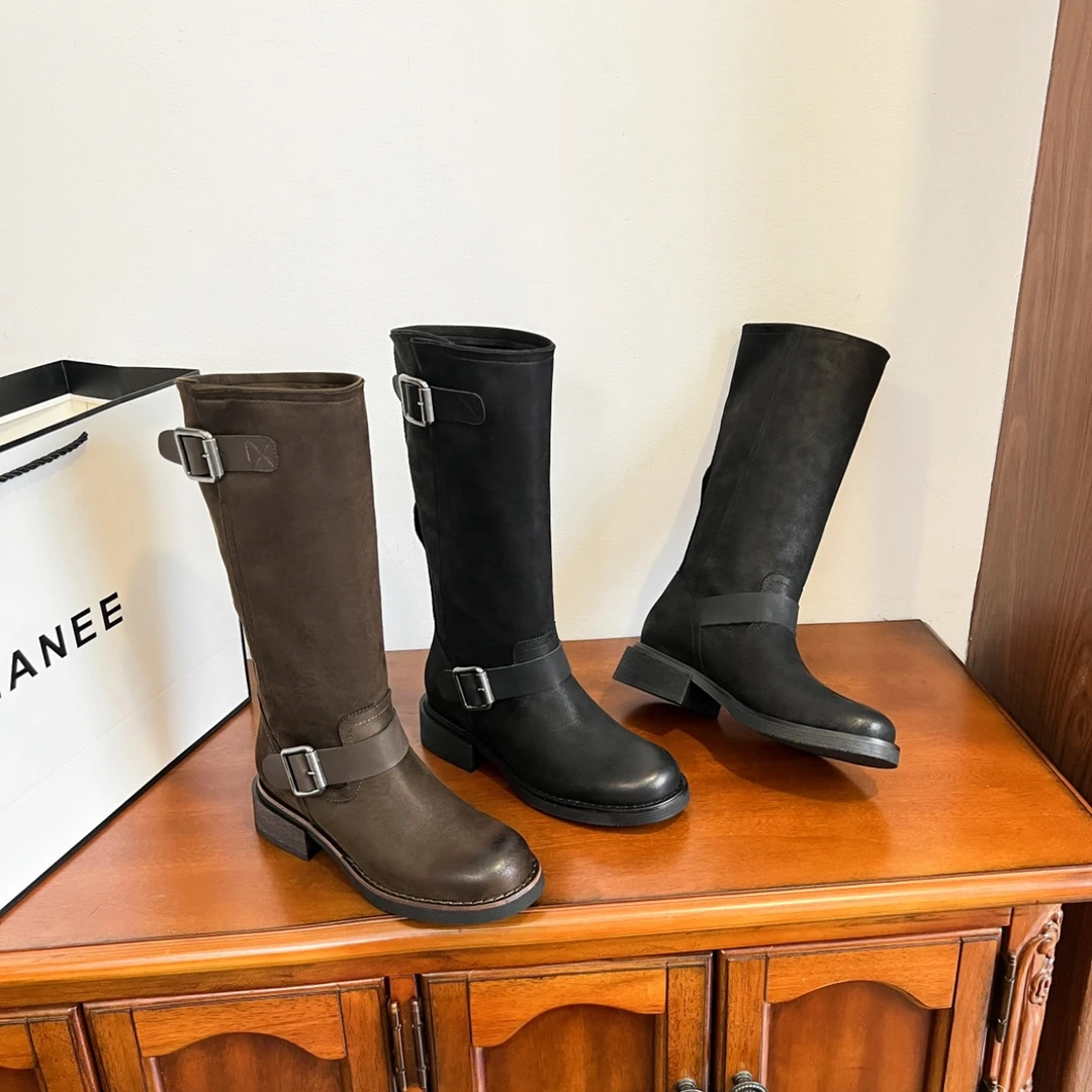 戈美其2024新款时装靴气质百搭高靴英伦风时尚休闲单里190688260