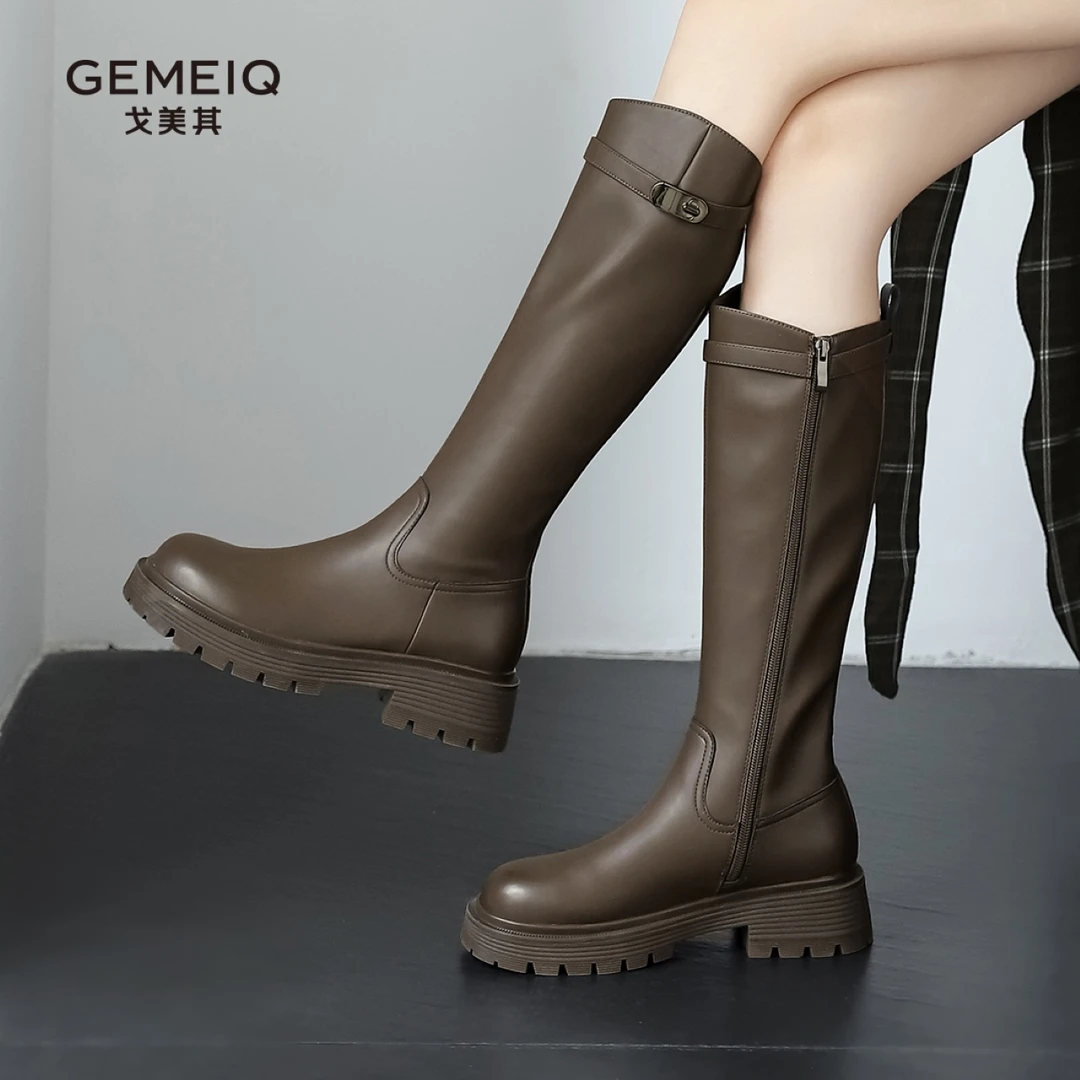 戈美其时装长筒靴显气质门店爆款裸靴瘦瘦靴网红显腿型191688061