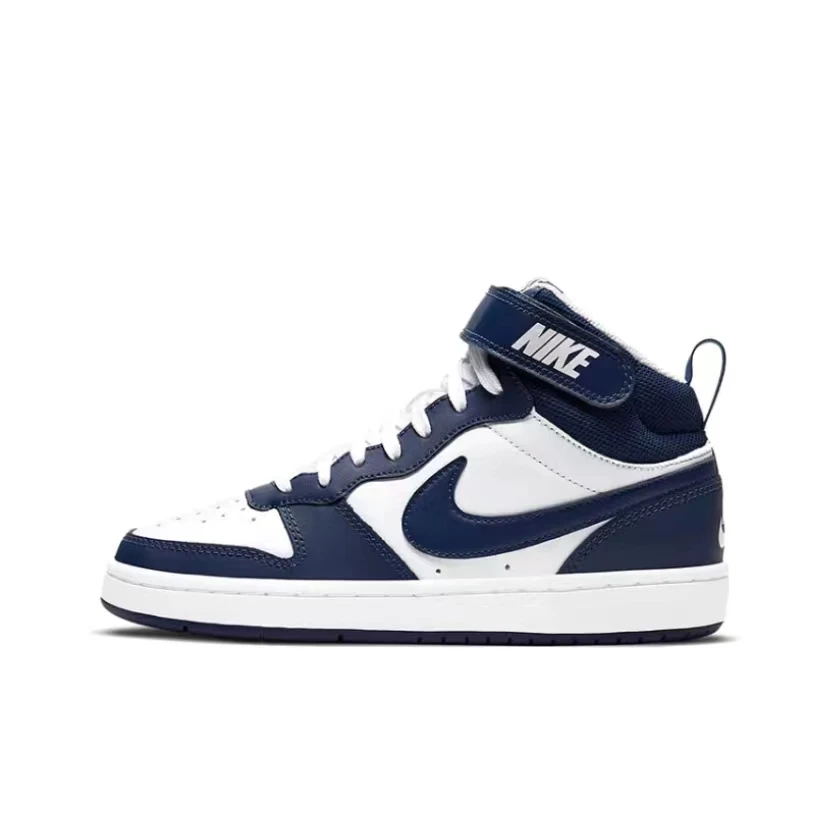 Nike Court Borough Mid 2 小黑曜石 中帮板鞋 GS 蓝白CD7782-107