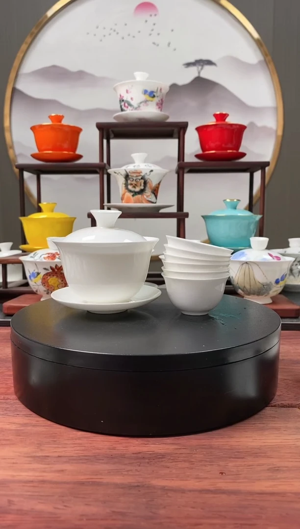 【闪购商品】骨瓷3.2寸盖碗粉丝安排6个杯