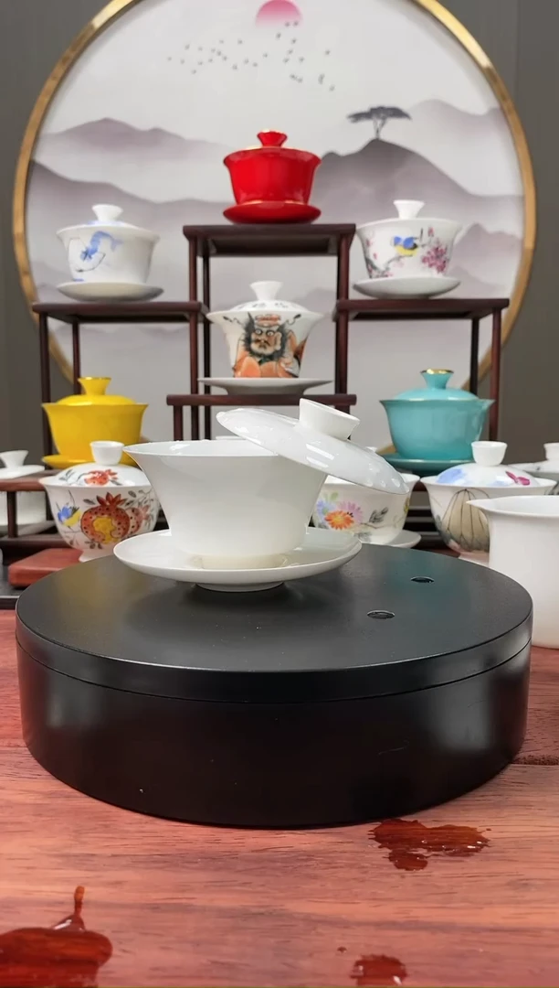 【闪购商品】骨瓷大旋舞盖碗粉丝安排马蹄杯4个