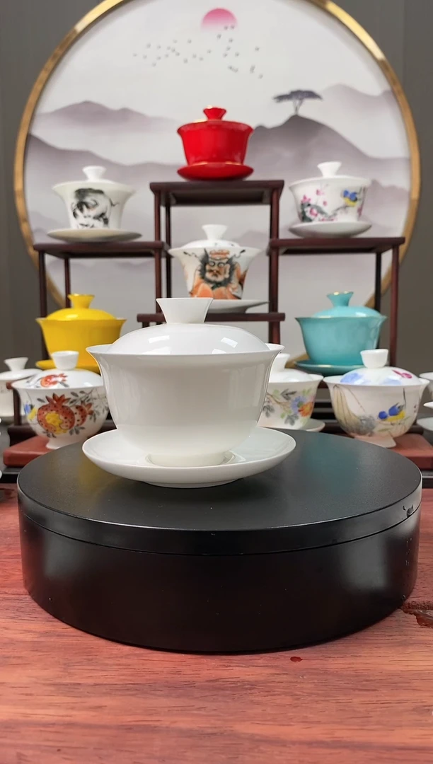 【闪购商品】骨瓷3.6寸盖碗粉丝安排大玉兰杯4个