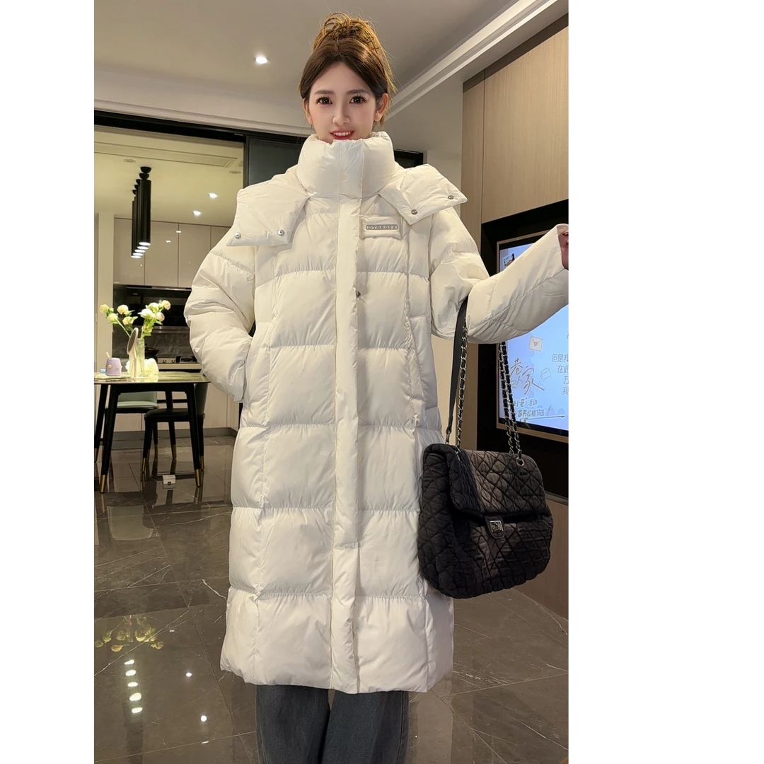 2024年冬季新款气质时尚长款羽绒服女超长过膝加厚小个子外套