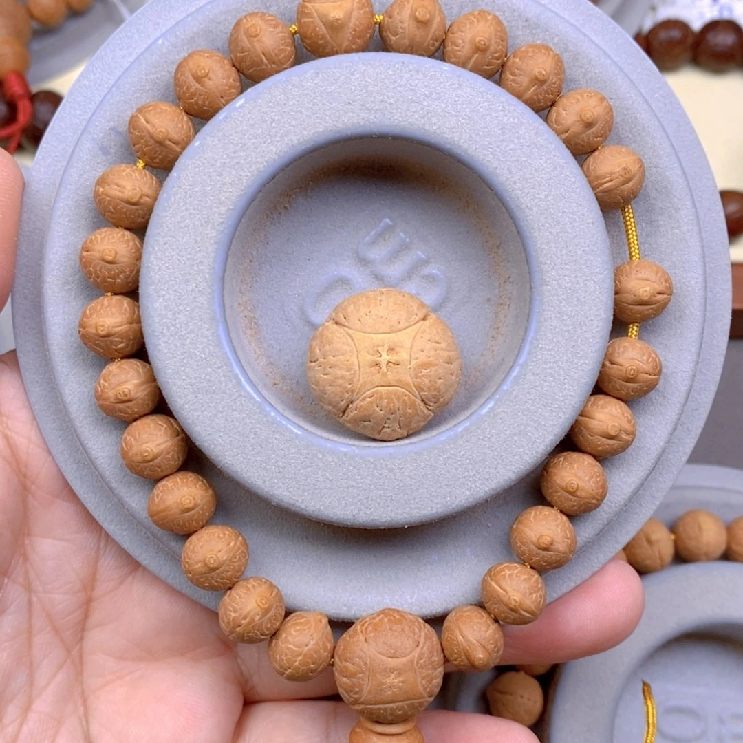 凤眼菩提手串白*二大9实心