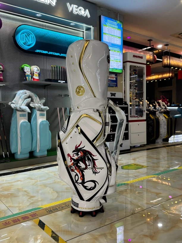 库存微瑕标准桶包 高尔夫大包 PU合成革