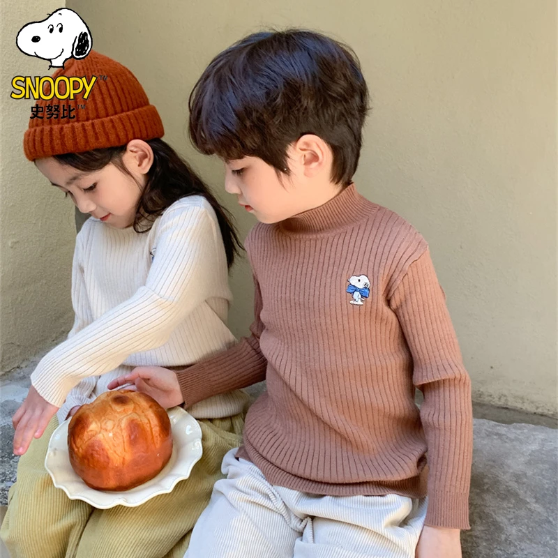 Snoopy/史努比清仓-女童男童毛衣儿童女孩秋冬中大童打底衫高领潮
