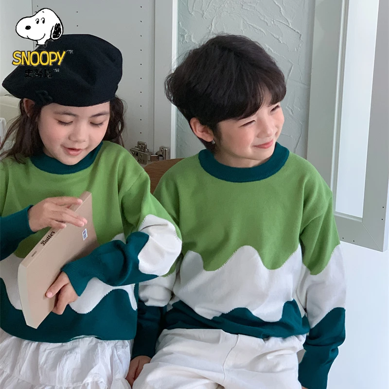 Snoopy/史努比清仓-男童薄毛衣儿童针织衫洋气男小孩春秋套头上衣
