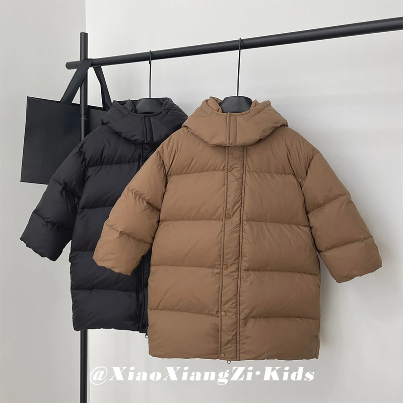 【向子】冬装儿童韩版时尚简约两色休闲保暖连帽羽绒服YY9245-DK2