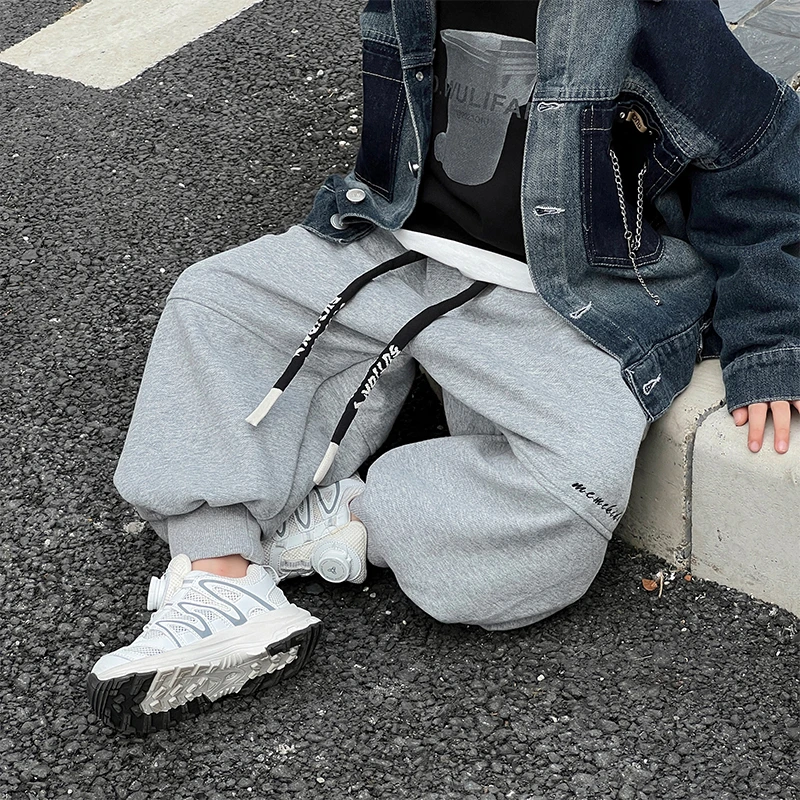 【向子】秋装儿童韩版休闲运动风束脚日常帅气多色裤子HCM3136