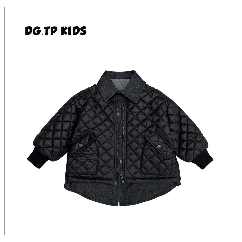 【向子】冬装儿童韩版时尚假两件拼接保暖百搭棉服AD0054-TH3