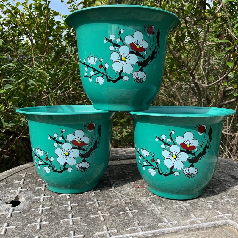 3套大号260#梅花盆「直径26厘米，高度19.5厘米」