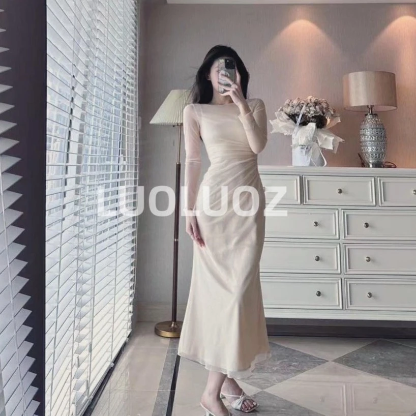 【现货】LUOLUOZ【浮梦流纱】法式茶歇2023新款连衣裙子长款A9114