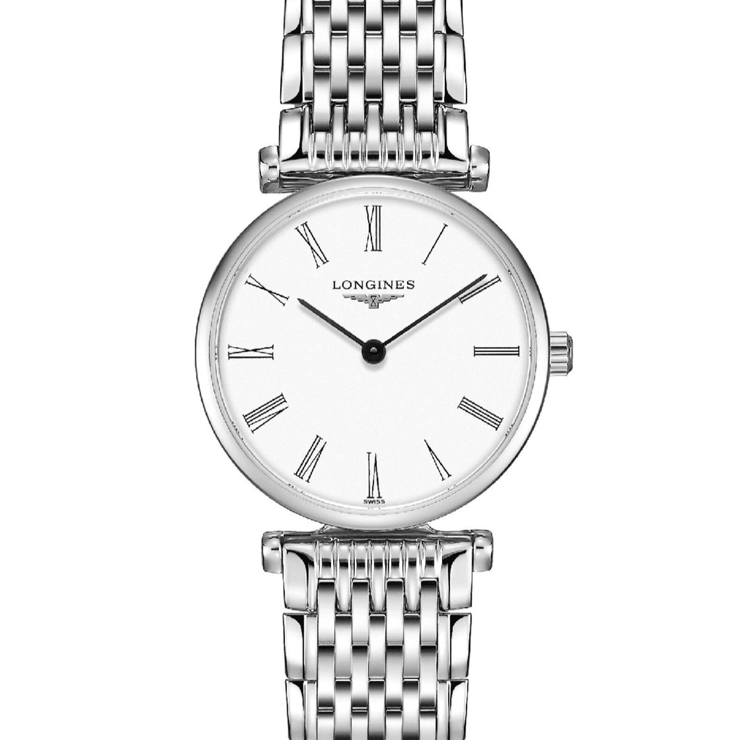99新 Longines/浪琴 女表/嘉岚/白罗马/石英/24mm/公价8900/优雅