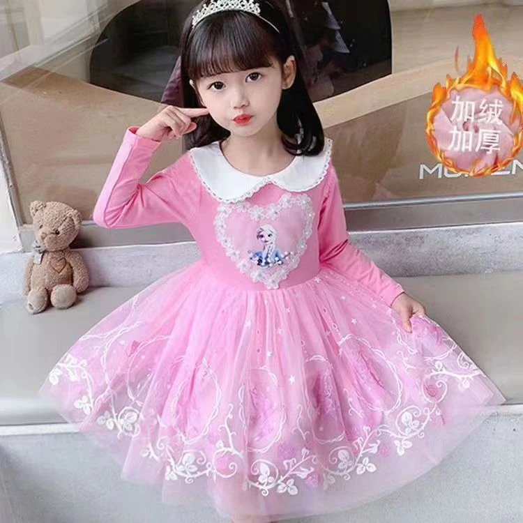 优选艾莎公主裙爱莎裙子冰雪奇缘生日礼物辛苦洛丽塔中小童连衣裙