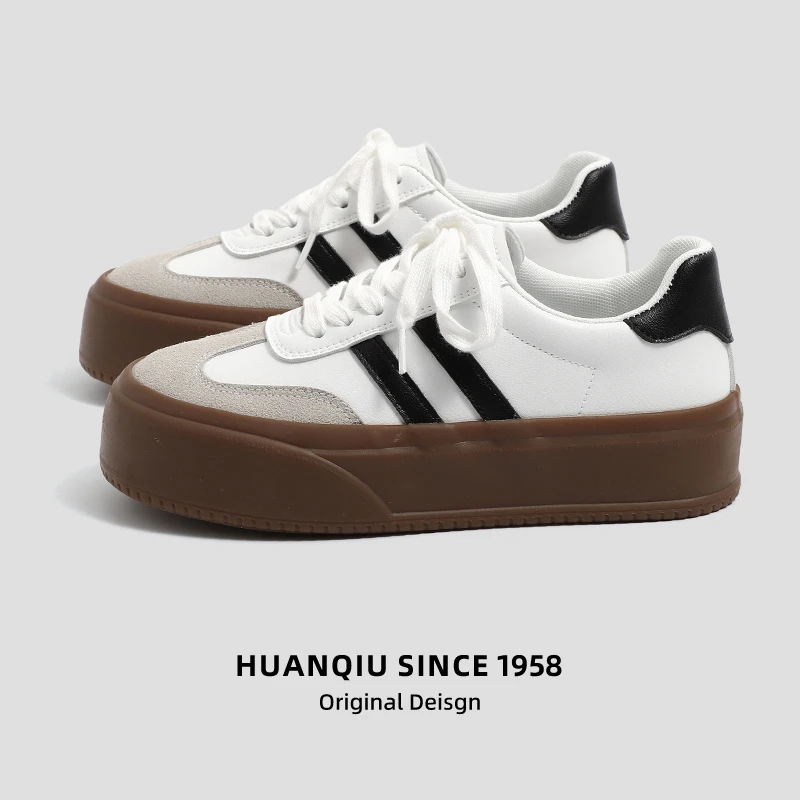 环球百搭德训鞋情侣款2025时尚学生厚底设计感休闲板鞋