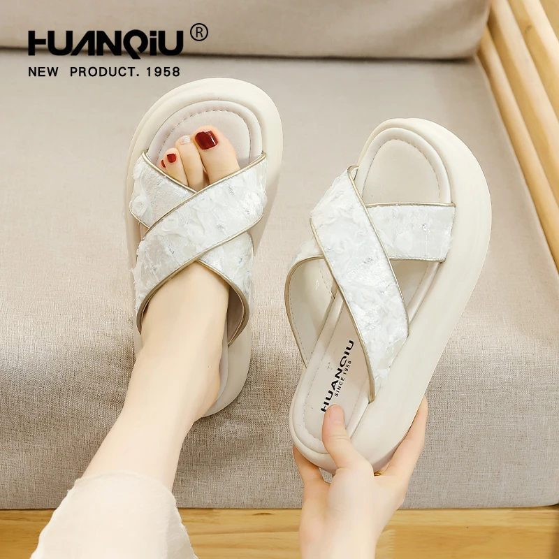 【小静专属】环球厚底凉拖鞋女小个子可穿平底夏季增高踩感时尚百搭