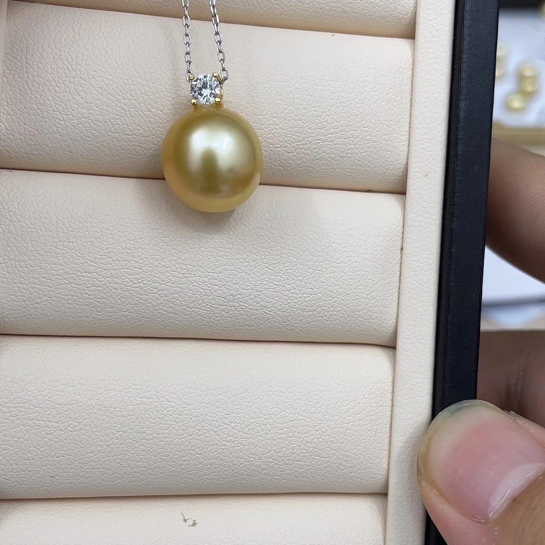 海水珍珠吊坠(不含链)银S925镶嵌
