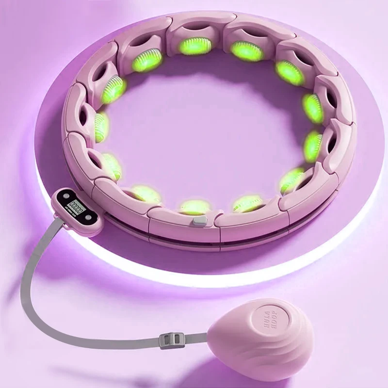 新款智能不会掉的呼啦圈可拆卸成人加重收腹健身圈计数瘦腰呼拉圈