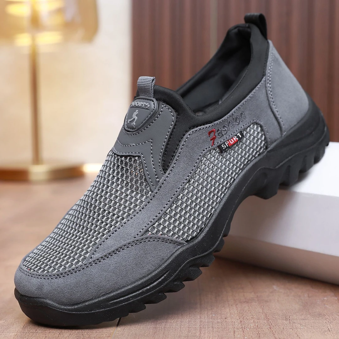 夏季网眼男鞋老北京布鞋男网鞋中老年男士网面透气薄款轻便爸爸鞋