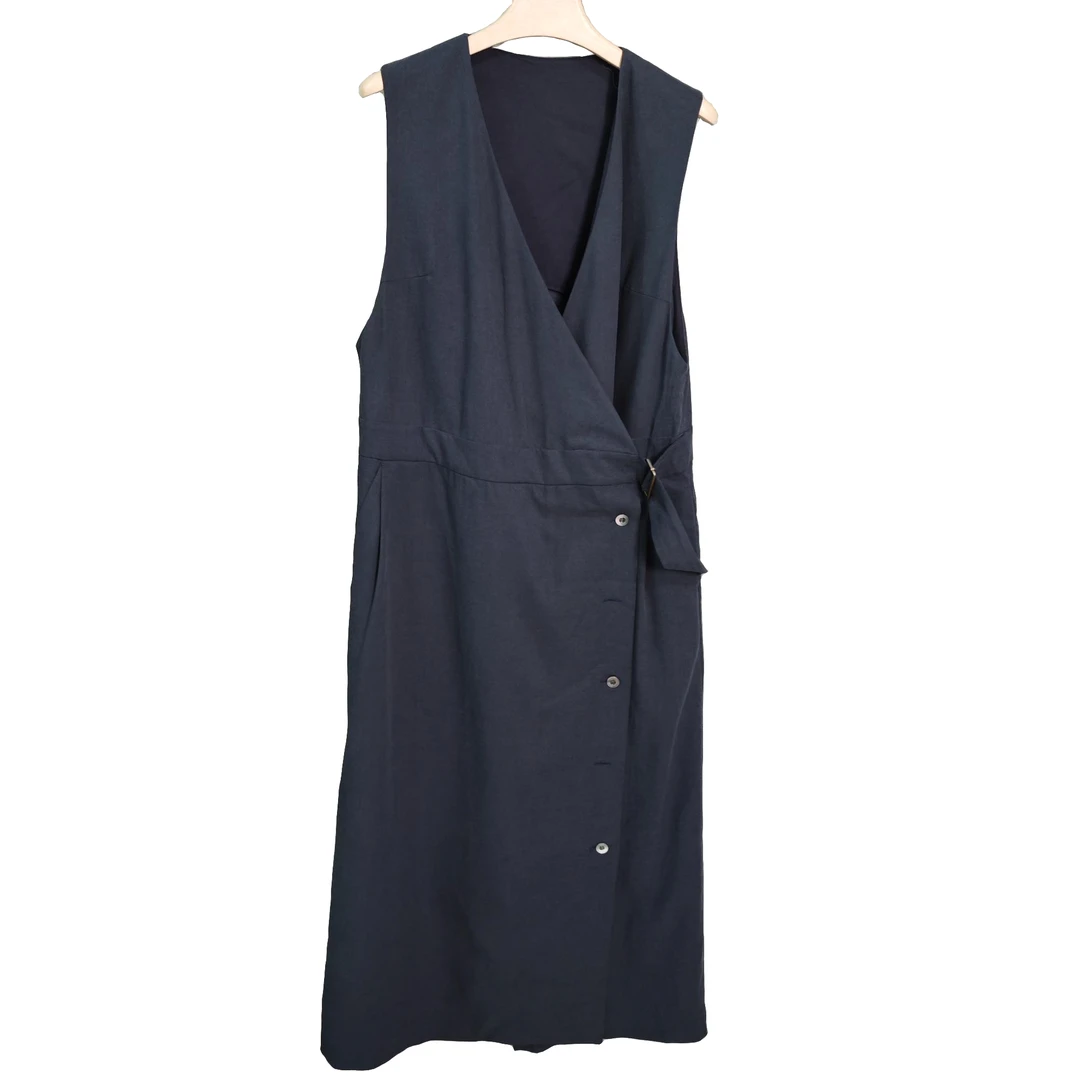 【P005】女装连体连衣裙气质时尚休闲纯色背带百搭简约长款春夏季