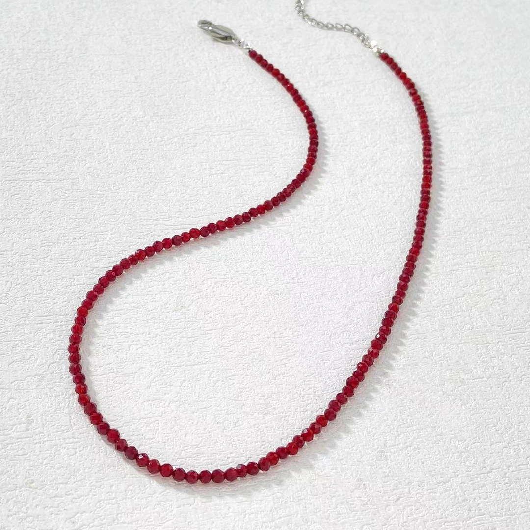 钛钢项链 木木（BO1）  48厘米 安可拉红颈链项链