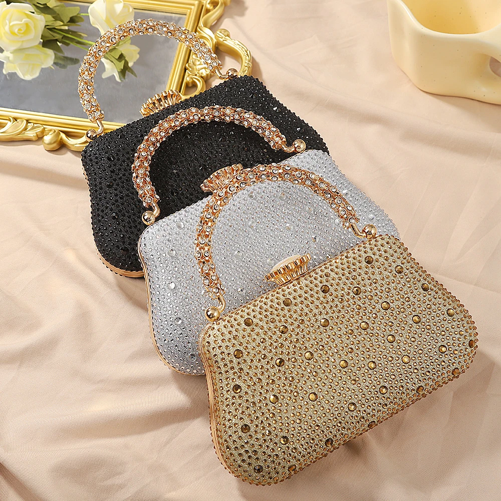 晚装包水钻婚礼晚宴包水晶轻奢满钻女士单肩手拿晚宴包包礼服包包