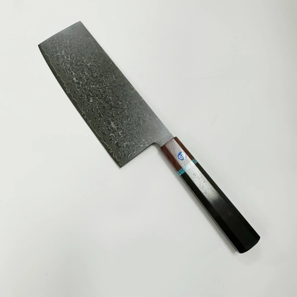 阳江刀具菜刀主厨切付菜切大马士革67层镀钛工艺套刀万用刀水果刀