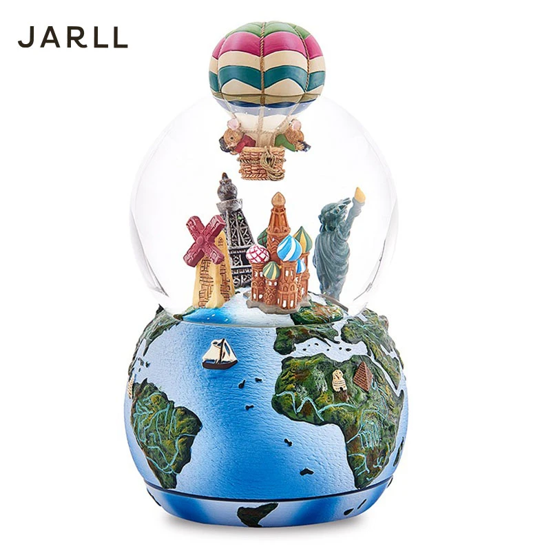 JARLL/赞尔老鼠系列 水晶球音乐铃 生日情人节礼物 工艺礼品摆件
