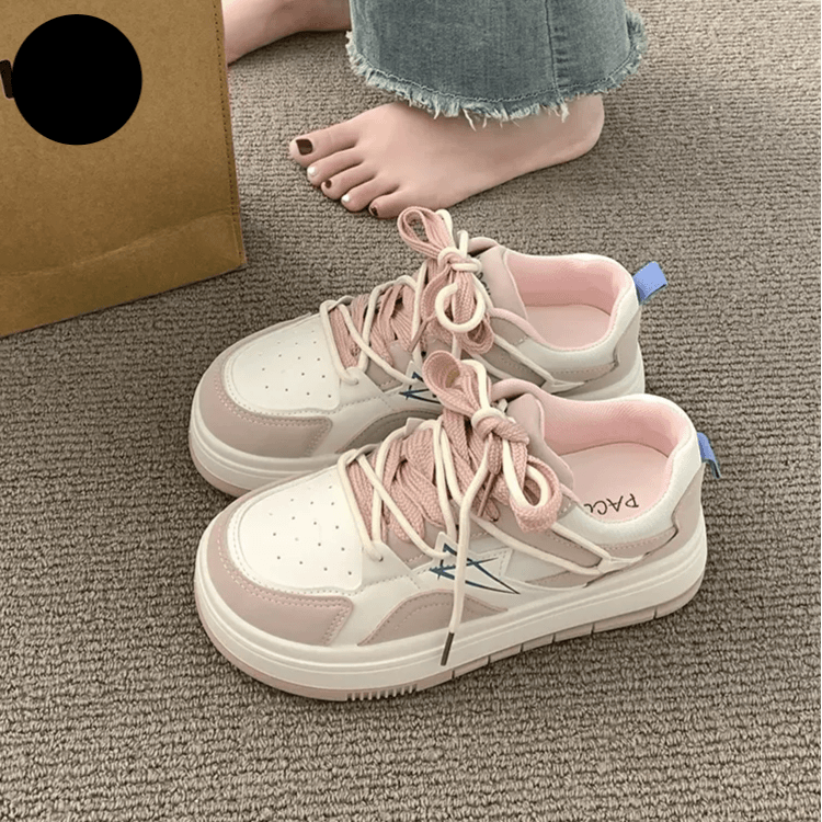 女2024夏季新款学生韩版ins潮百搭厚底板鞋休闲鞋小白鞋B-17//C