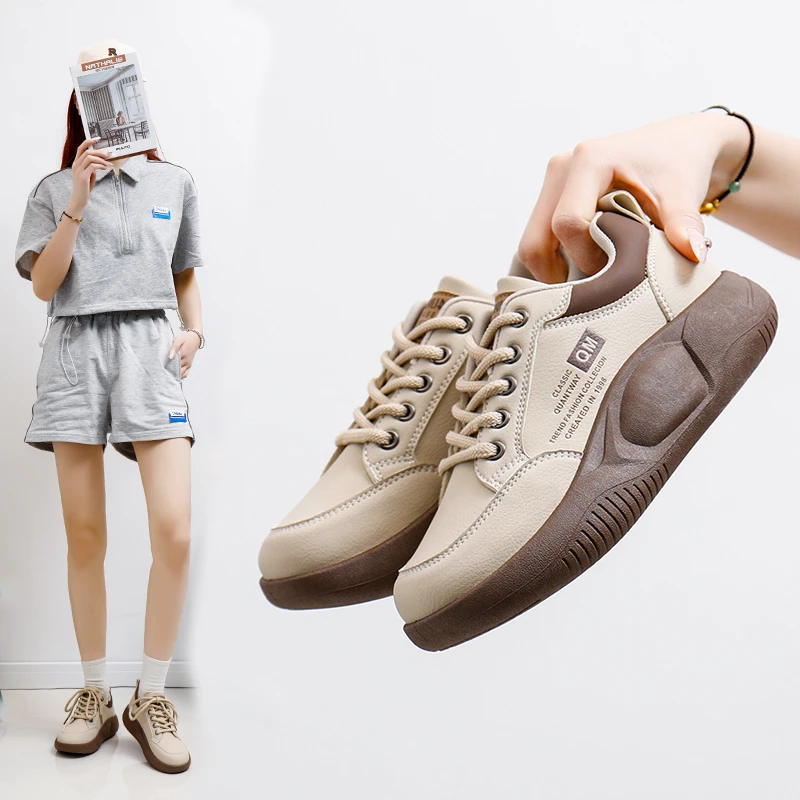 2024秋季小白鞋新款韩版ins女增高厚底运动板鞋休闲鞋女XQ5801//C