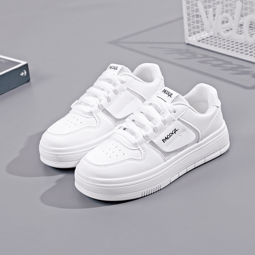 2024夏季新款韩版ins潮百搭厚底透气女鞋网面鞋休闲鞋小白鞋B-11