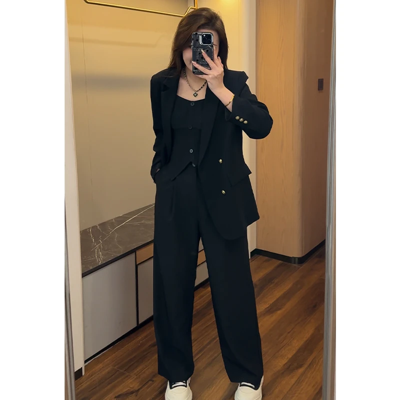 花菜微胖定制~【首尔街头】时尚气质新款西装外套+半身裙