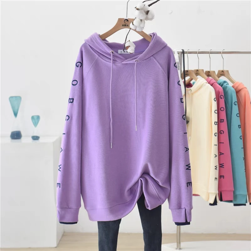 2023秋款新品卫衣女款连帽刺绣8907GIAW宽松休闲时尚韩版秋季长袖