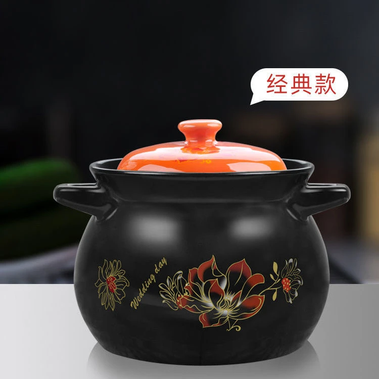明火家用砂锅耐高温汤锅煲汤炖锅商用大容量煲汤锅老式复古汤煲