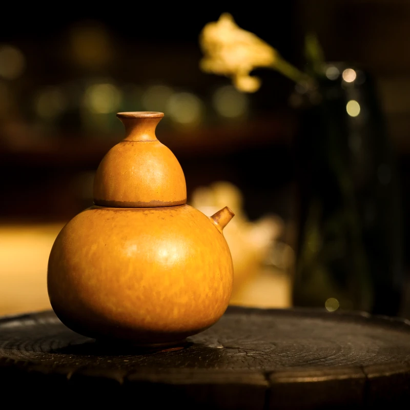 景德镇高温古铜黄陶瓷酒壶全手工家用分酒器简约创意陶瓷酒器文艺