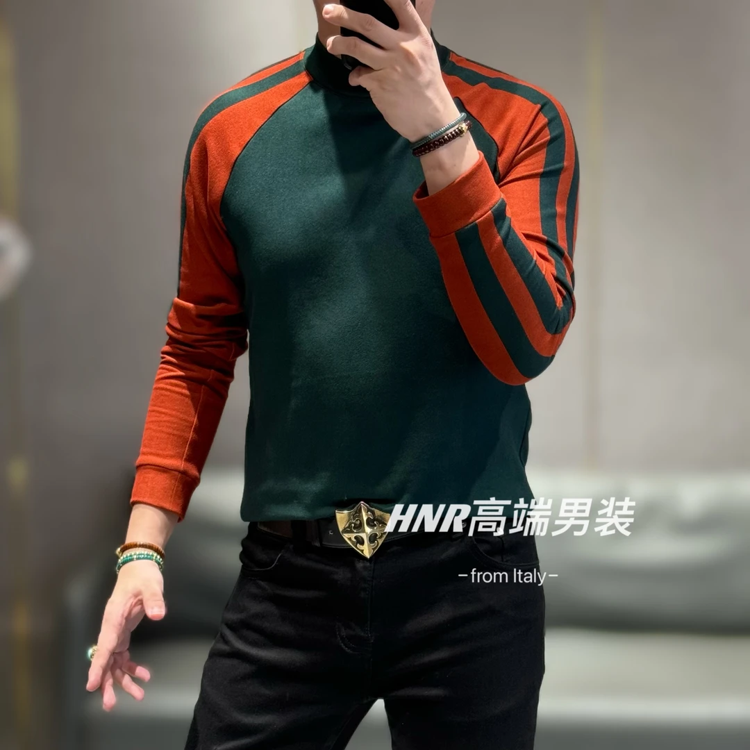 【石墨烯聚热锁温】高端定制双面加厚加绒拼接聚热锁温多色卫衣3325