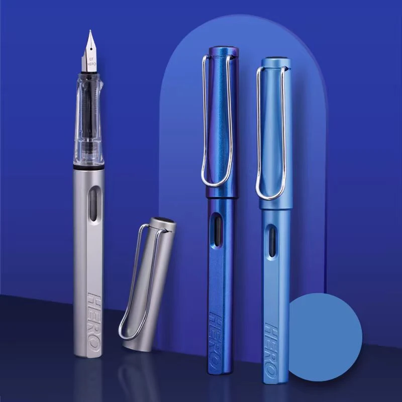 英雄359B钢笔中小学生练字专用铱金笔高颜值吸墨两用正姿钢笔