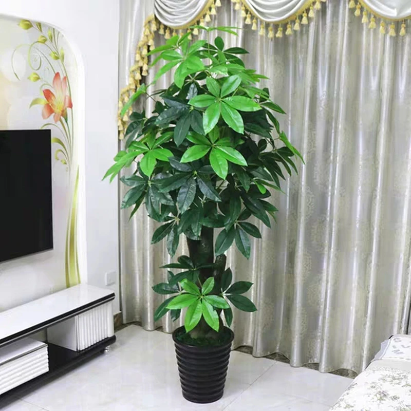 假树发财树仿真绿植大型落地盆栽景塑料装饰假花仿真客厅逼真植物